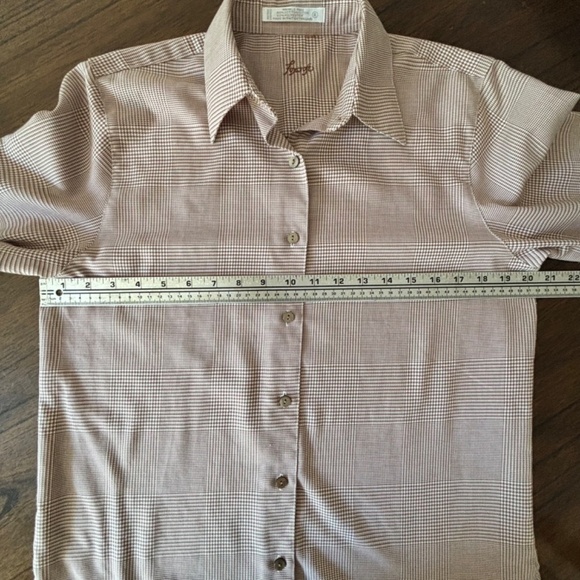 Foxcroft wrinkle free cotton blend button down long sleeve shirt size 8 - Picture 12 of 16